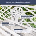 thumbnail image 3 of Belleze 50" inch Outdoor Park Bench Garden Backyard Furniture Chair Porch Seat, White, 3 of 5