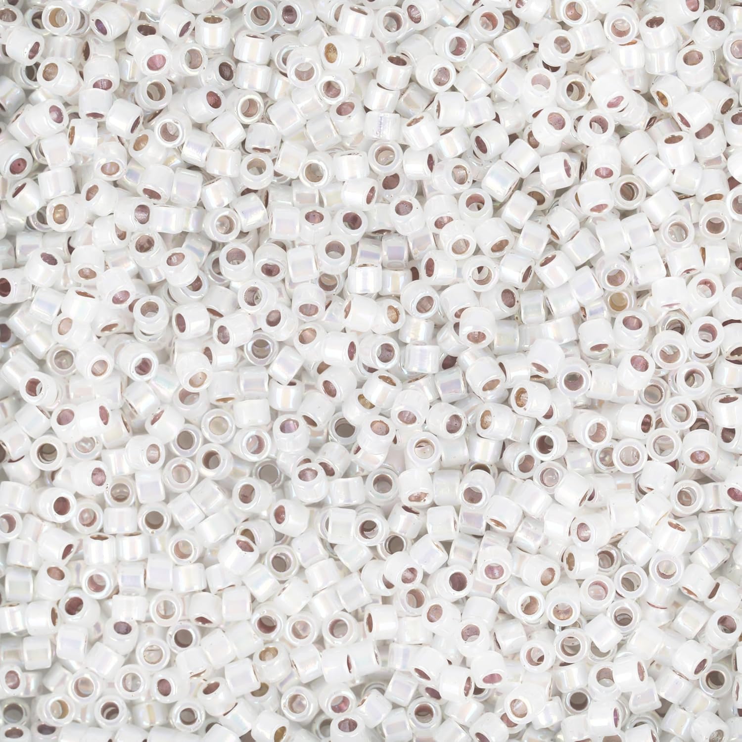 Miyuki Delica Seed Beads – Size 11/0 (1.6 mm), DB0223, S/L Opal AB, 7.2 g, Approx. 1440 Beads