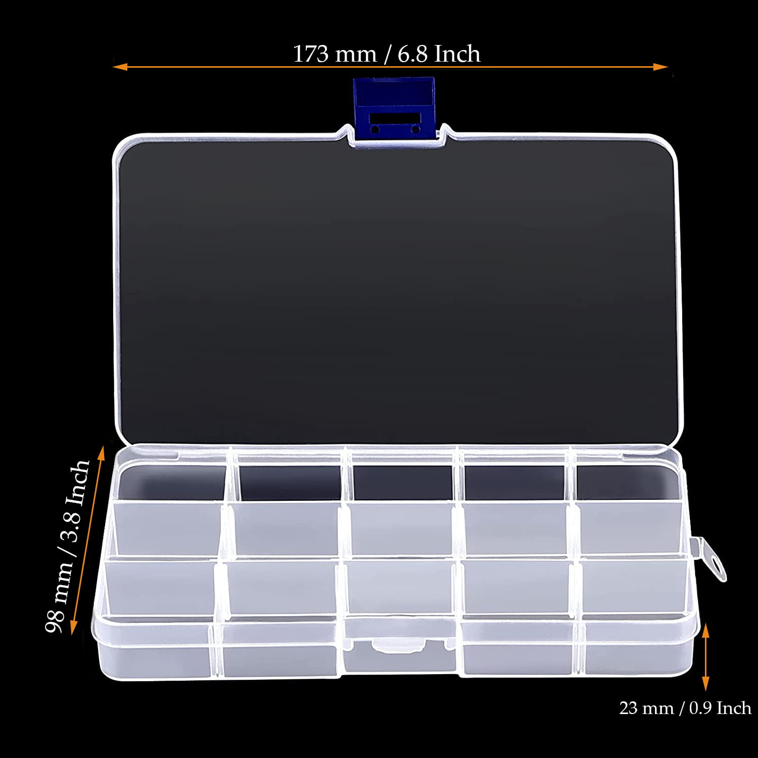 6-32 Compartments Plastic Storage Box Organizer Jewelry