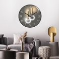 thumbnail image 5 of Reloj de pared Reloj de pared de cuarzo digital redondo europeo de 30 cm de diámetro Adecuado para sala de estar, dormitorio y estudio (negro), 5 of 5