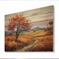 thumbnail image 2 of Designart "Post-Impressionist Fall Journey I" Vangogh Print on Natural Pine Wood, 2 of 5