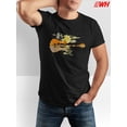 thumbnail image 1 of Camiseta "Guitar Lake Reflections Love Musician" con guitarra acústica para adultos, hombres, mujeres, adolescentes, jóvenes y ocio., 1 of 8