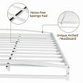 thumbnail image 5 of Profile Metal Bed Frame with Arch Headboard & Footboard, Heavy Duty Platform Base, Noise-Free, No Box Spring Needed, Easy Assembly, Queen, White-6 inch, 5 of 7