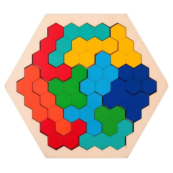 Rompecabezas 3D Hexagonal VentDepot PuzzHex 1Pza 14.6x12.8cm Madera Multicolor