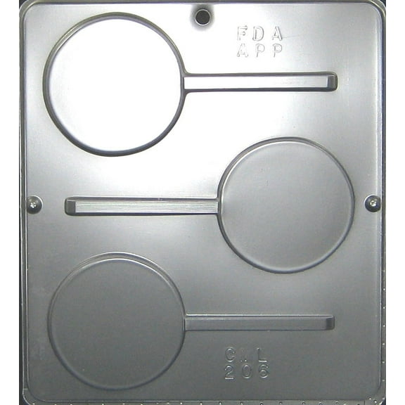 206 Plain Circle 3" Lollipop Chocolate Candy Mold