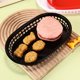 thumbnail image 5 of 4 cestas de plástico para comida rápida, para pan y patatas fritas, bandejas para perritos calientes, pollo, hamburguesas, sándwiches y patatas fritas, color negro, 5 of 8