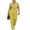 Yellow, variant on Two Piece Sets for Women Summer Outfits Twist Front Short Sleeve Tops Elastic Waist Straight Leg Pants Casual Matching Set White-M
