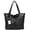 Black, variant on Women Ladies Fashion Alligator Solid Large Capacity Shoulder Tote Handbag Bags