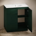 thumbnail image 6 of St. Tropez 36" Freestanding Bathroom Vanity in Green Oak with 3-Hole Widespread Sink Top, 6 of 7