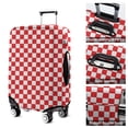 thumbnail image 5 of Red and White Checkered Pattern Luggage Cover Fashion Suitcase Cover Baggage Covers Fit 25-28 Inch Luggage (Go Travel), 5 of 5