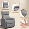 thumbnail image 6 of Homall Massage Recliner Chair with Padded Seat Corduroy Electric Ergonomic Adjustable Power Recliner Chair for Living Room Bedroom , Grey, 6 of 7