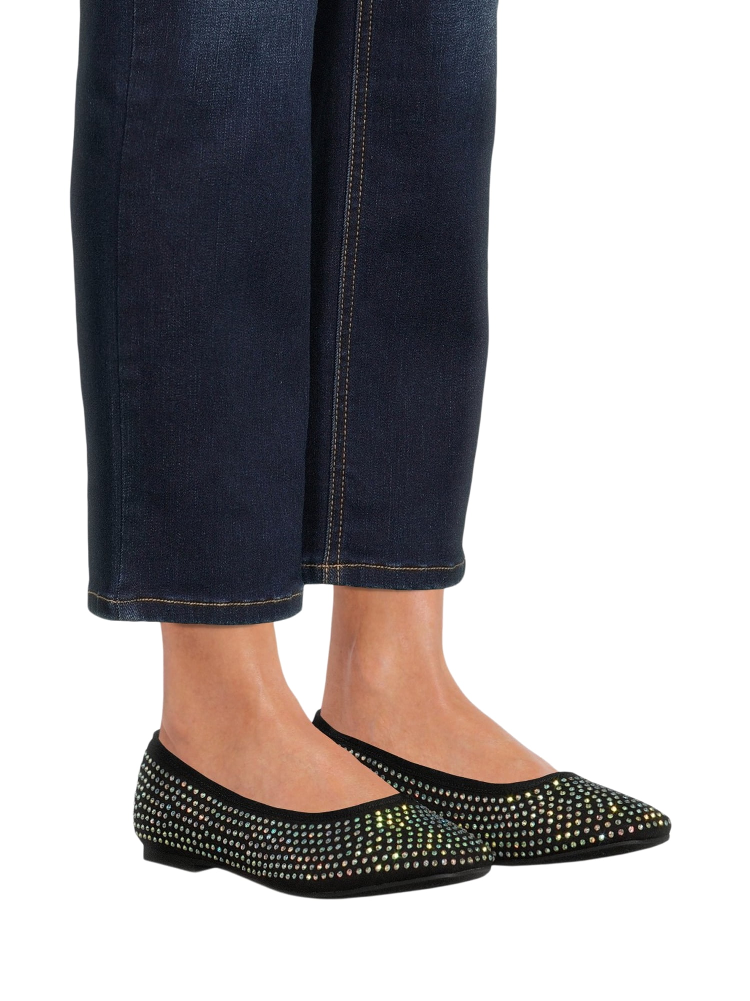 No Boundaries Women's Rhinestone Ballet Flats