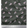 thumbnail image 1 of Soimoi Grey Cotton Poplin Fabric Floral & Paisley Print Fabric by the Yard 42 Inch Wide, 1 of 1