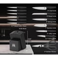 thumbnail image 3 of 14 Piece Kitchen Knife Set with Block, Ultra  Stainless Steel Chef Knives, Black Ergonomic Handle, Anti-Slip Design, Complete Cutlery Collection for Home Cooking and Gifting, 3 of 6