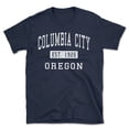 thumbnail image 1 of Columbia City Oregon Classic Established Men's Cotton T-Shirt, 1 of 1