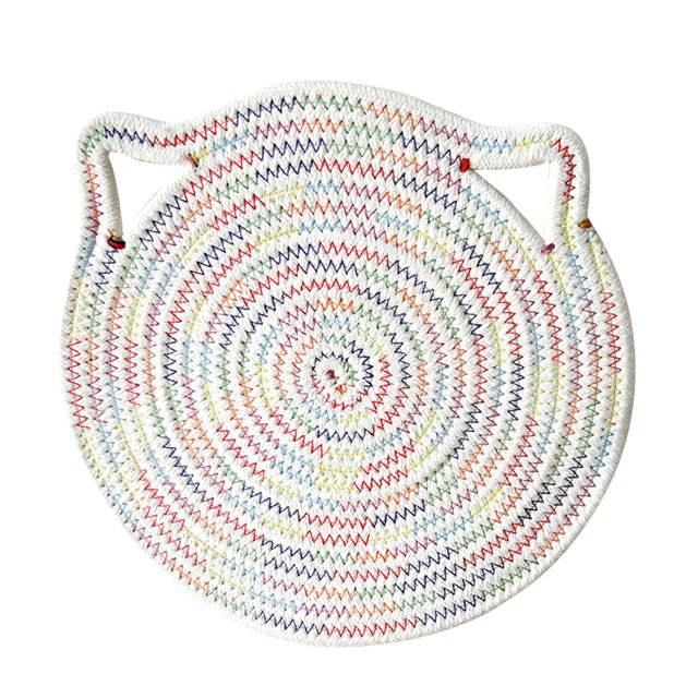 Japceit Heat-resisting Cotton Rope Placemat With Hanging Ears ,Easy To Rinse