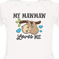 thumbnail image 4 of Inktastic My Mawmaw Loves Me with Sloth and Hearts Boys or Girls Long Sleeve Baby Bodysuit, 4 of 5