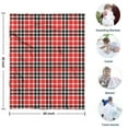 thumbnail image 4 of Red Black White Checkerboard Checkered Pattern Blanket,Comfortable Soft Flannel Throw Blanket,All Season,Warm Lightweight Blankets for Sofa Bed Couch Living Room Chair,30"x40", 4 of 4