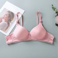 thumbnail image 3 of oqasdz Women Bras Comfortable Solid Color Small Cup Double Buckle Push Up Bra Thin Underwear Bra, 3 of 3
