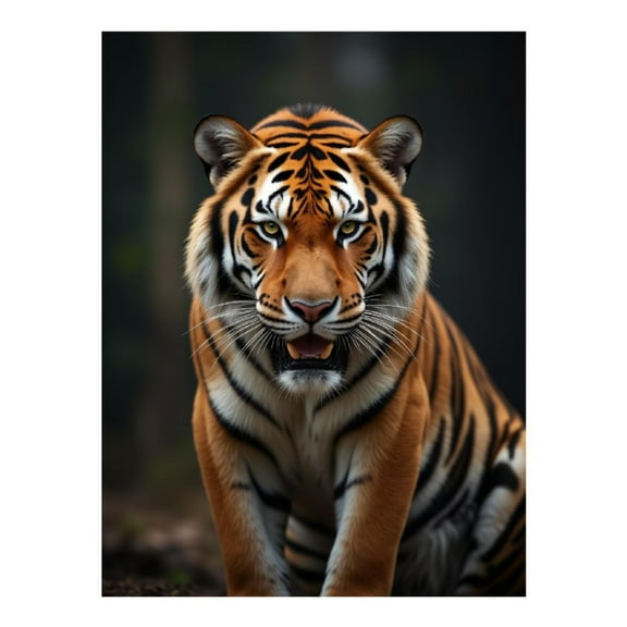 Diamond Art Kit for Adults, Majestic Tiger Wilderness Gaze Diamond Painting for Adults Beginners, DIY Diamond Art Painting Kits, 5D Diamond Painting Crafts for Home Decor 12x16 Frameless