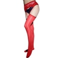 thumbnail image 1 of WTXUE Chaussettes pour Femmes, Collants pour Femmes, Collants pour Femmes en Nylon Élastique Transparent à Fini Très Lustré, Bas Soyeux Collants Couleur Bonbon, Collants à Taille Gainante pour Femmes, 2# Rouge, 4, 1 of 1