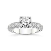 1 Carat IGI Certified Radiant Shape Lab Grown Diamond Engagement Ring | 14K White Gold | Casimer Secret Halo Lab Diamond Ring | FG-VS1-VS2 Quality Friendly Diamonds