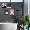 thumbnail image 6 of Drsoum Glam Pink Fashion Funny Bathroom Wall Art Decor Prints Glitter Canvas Framed Posters 8x10in, 6 of 8