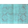thumbnail image 1 of Ahgly Company Indoor Rectangle Persian Light Blue Traditional Area Rugs, 2' x 5', 1 of 4