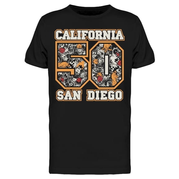 California 50 San Diego Design T-Shirt Men -Image by Shutterstock, Male x-Large