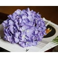 thumbnail image 4 of Artificial Hydrangea Silk Flower Heads with Stem Fake Blue Hydrangea Bigger Flowers for Wedding Home Garden Centerpiece Pack of 6, 4 of 5