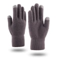 thumbnail image 2 of Grofry Men Gloves Thicken Winter Knitted Woolen Gloves Warm Full Finger Mittens, 2 of 8