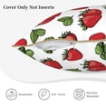 thumbnail image 5 of Xecao Hand Drawn Strawberry Print Soft Velvet Decorative Throw Pillow Covers, Square Cushion Cases for Bed, Sofa, Living Room, Car, and Indoor Outdoor Use-16"x16", 5 of 8