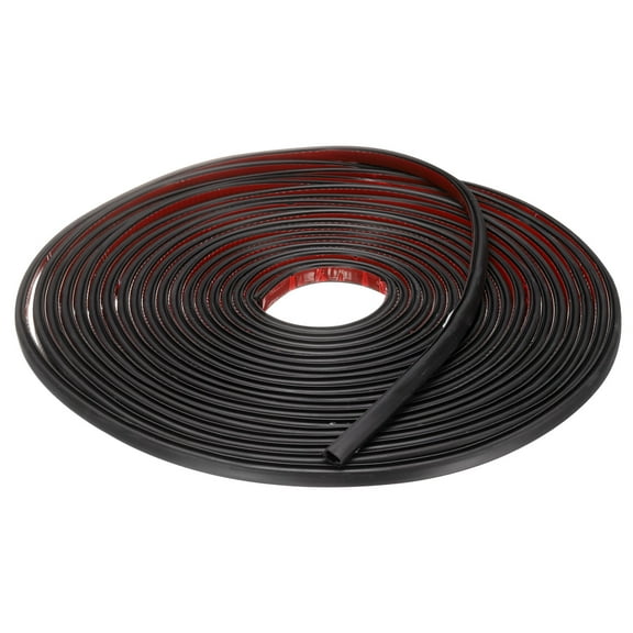 Uxcell Rubber Weather Stripping Door Seal 32.8ft x 9mm Self-Adhesive D-Shape Door Seal Strip Soundproof Waterproof for Door Frame Windows Insulation Large Gap, Black