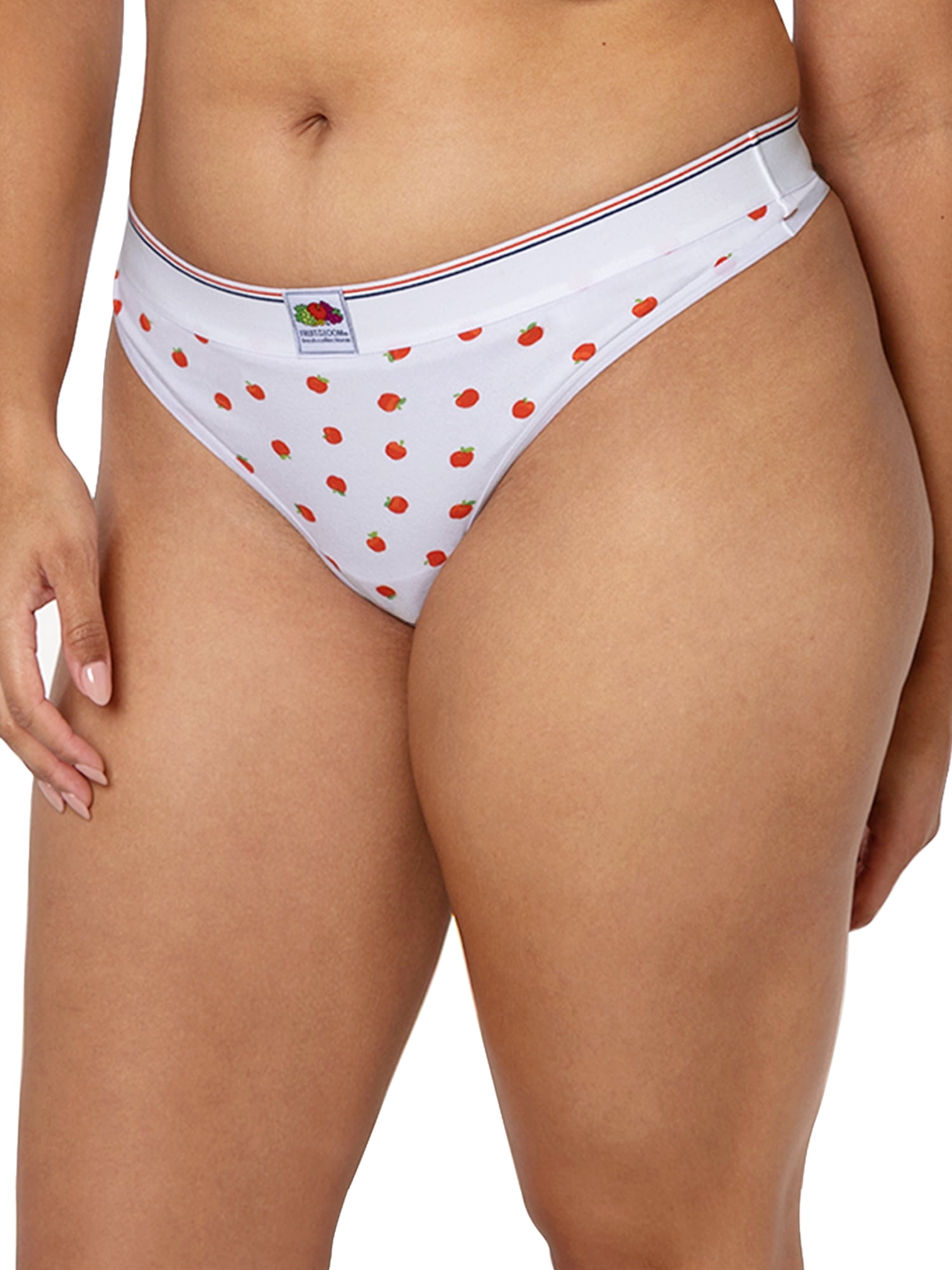 fresh collection by Fruit of the Loom Women's Cotton Thong 2-pack