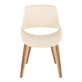 thumbnail image 4 of LumiSource Zebra Wood, Cream PU Fabrico Chair - Set of 2, 4 of 8