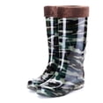 thumbnail image 2 of Jumpingount Botas de lluvia, zapatos calentadores de muslo de plástico, chanclos de plana, cómodos y puros, diarios, informales, para el día de Accesorios de calzado Camuflaje Algodón> 44 Jumpingount AP013571-24, 2 of 6