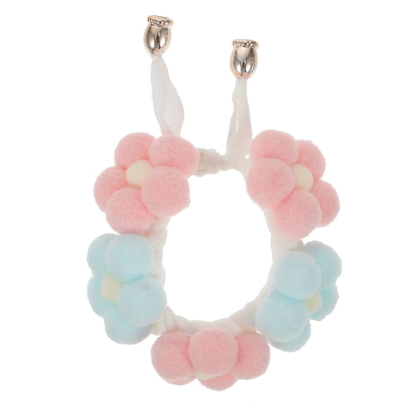 Soimiss Cute Pet Collar Wool Ball Adjustable Daily Use 1Set