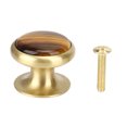 thumbnail image 1 of Tirador de cajón de latón, perilla redonda de un solo orificio para gabinete, accesorios de Hardware para muebles, 35x28mm, 1 of 8