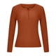 thumbnail image 3 of Suéter de cuello en V para mujer, suéter de punto de manga larga con botones y cuello en V, blusa tipo camisa para mujer, suéter de poliéster para mujer, 3 of 8