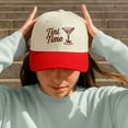 thumbnail image 3 of Tini Time Embroidered Trucker Hat, Fun Cocktail Party Adjustable Baseball Cap for Men and Women, Stylish Casual Headwear for Drinks and Social Events, 3 of 5