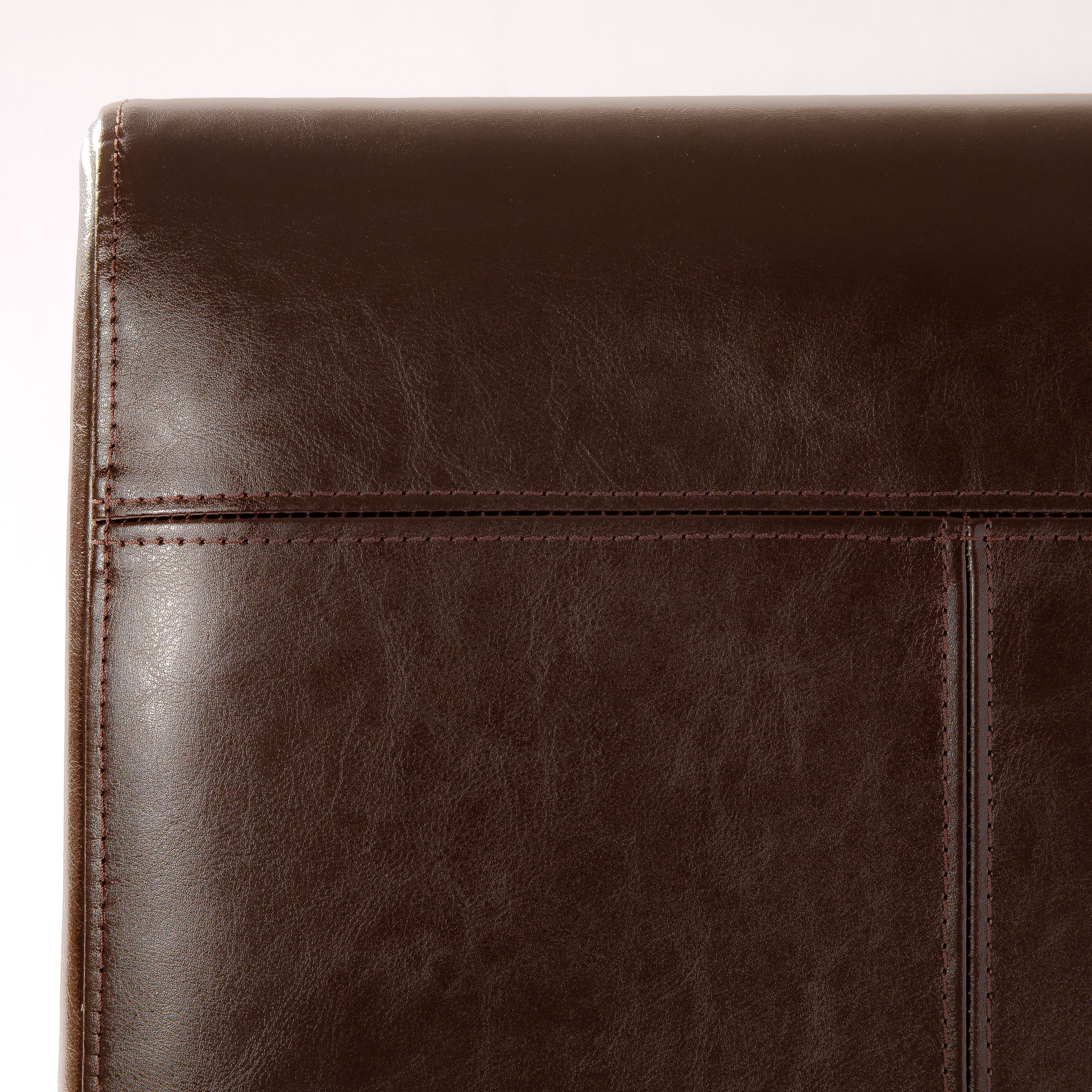 Noble House Franklin Contemporary Leather Dining Chairs, Set of 6, Chocolate Brown