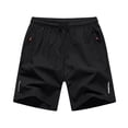 thumbnail image 2 of Kids' Lightweight Ice Silk Shorts,Solid Color Stretchy and Breathable Casual Shorts for Boys and Girls,Loose Fit for Sports,Fashion,Everyday Summer Comfort, Quick-Dry and Cool for Hot Weather - Black, 2 of 8