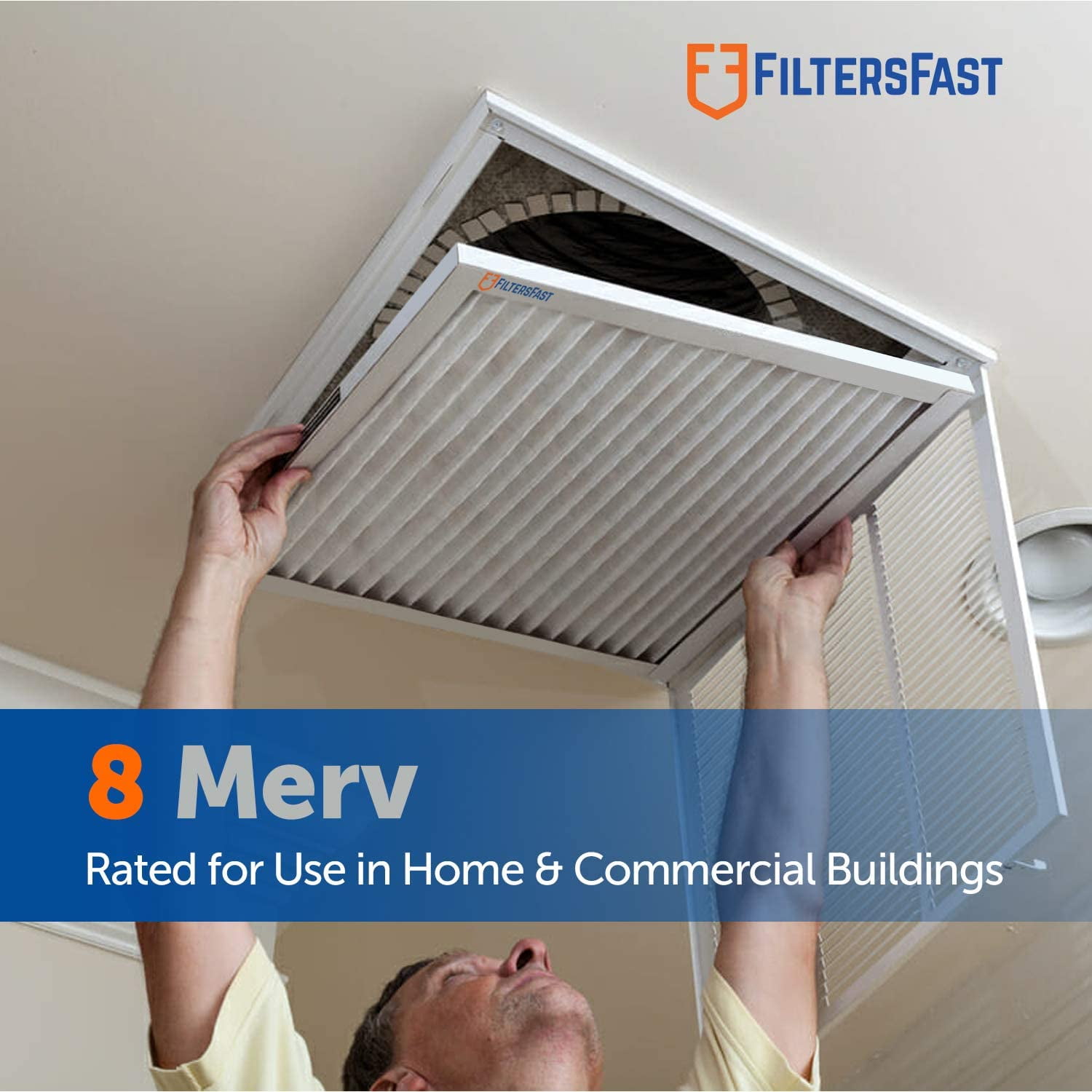 Filters Fast Compatible Replacement for Carrier FILXUMC082425 HVAC AC Air Filter, MERV 8, 2 Pack
