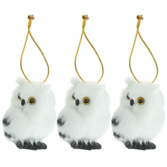 Raindrops 3pcs Owl Hanging Decor Hanging Owl Ornament Fluffy Faux Owl Hanging Owl Pendant