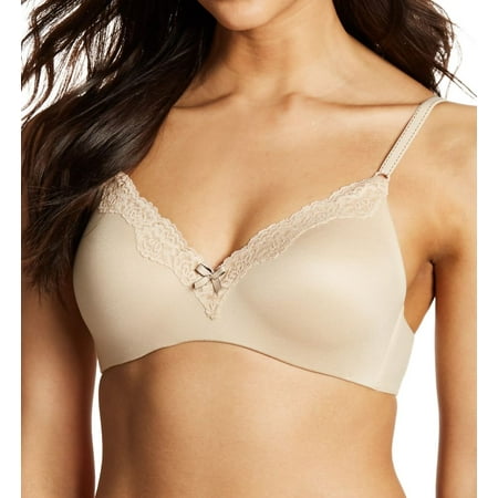 

Women s Maidenform 9456 Comfort Devotion Wirefree with Lift T-Shirt Bra (Latte Lift w/ Black 38C)