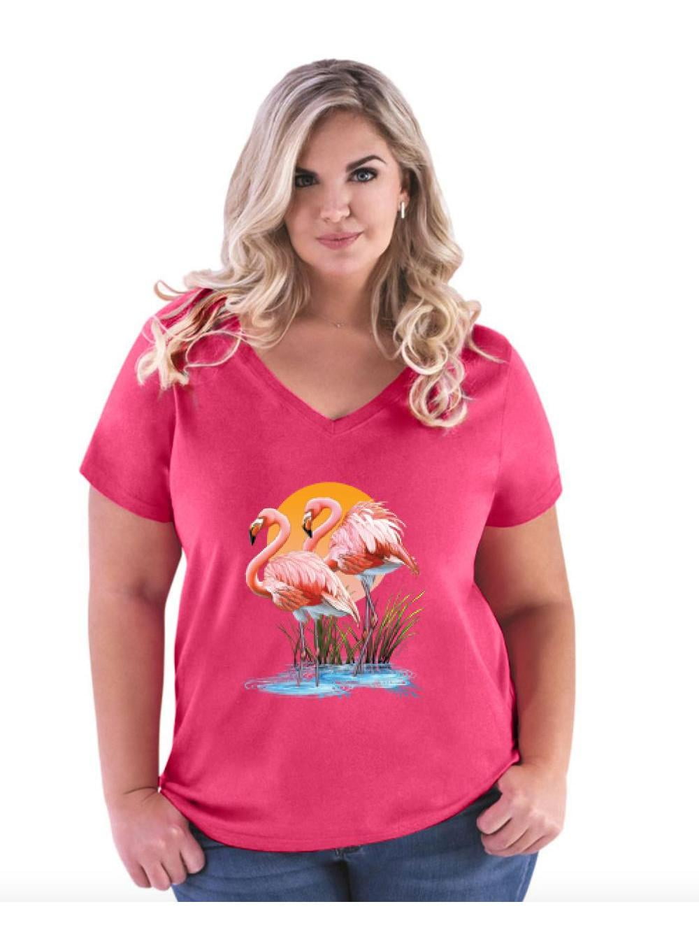 plus size flamingo shirt