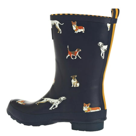 Joules - Joules Molly Welly Mid Height Rain Boots Navy Dogs US Size 6 ...