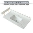 thumbnail image 5 of Montary 31 Inch Marble Vanity Top, White Vanity Top with Pre-drilled Faucet Holes, Bathroom Vanity Top with Undermount Rectangular Middle Sink and 4" Height Backsplash, Bianco Carrara Venato, 5 of 7