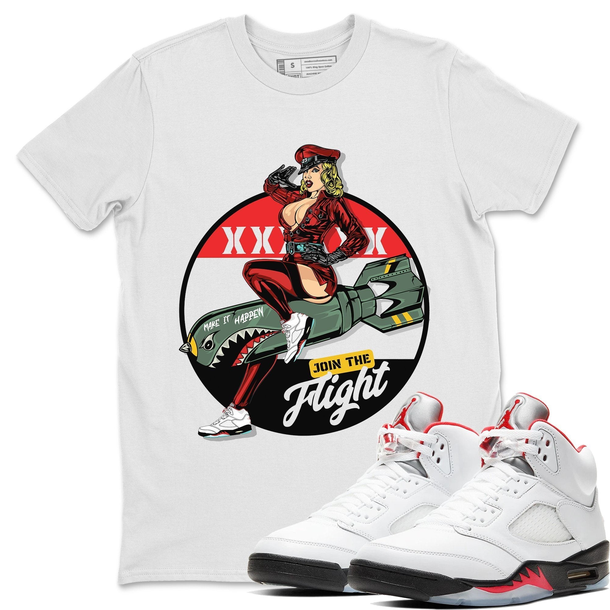 retro 5 fire red shirt