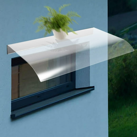 32"x 20" Clear UV Protector Front Door Window Awning Cover Outdoor Clear Canopy